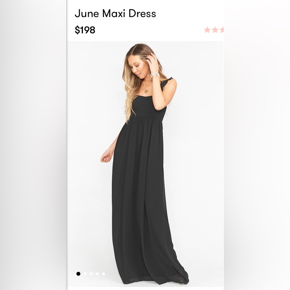 Show Me Your Mumu - Black Chiffon Maxi Dress (Size Small)